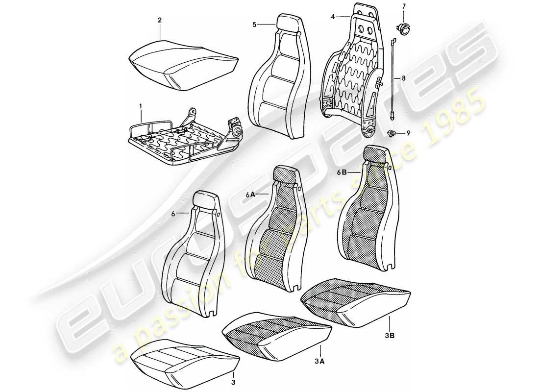 VIEW PARTS DIAGRAMS FROM THE PORSCHE 928 PARTS CATALOGUE a part diagram from the porsche 928 parts catalogue