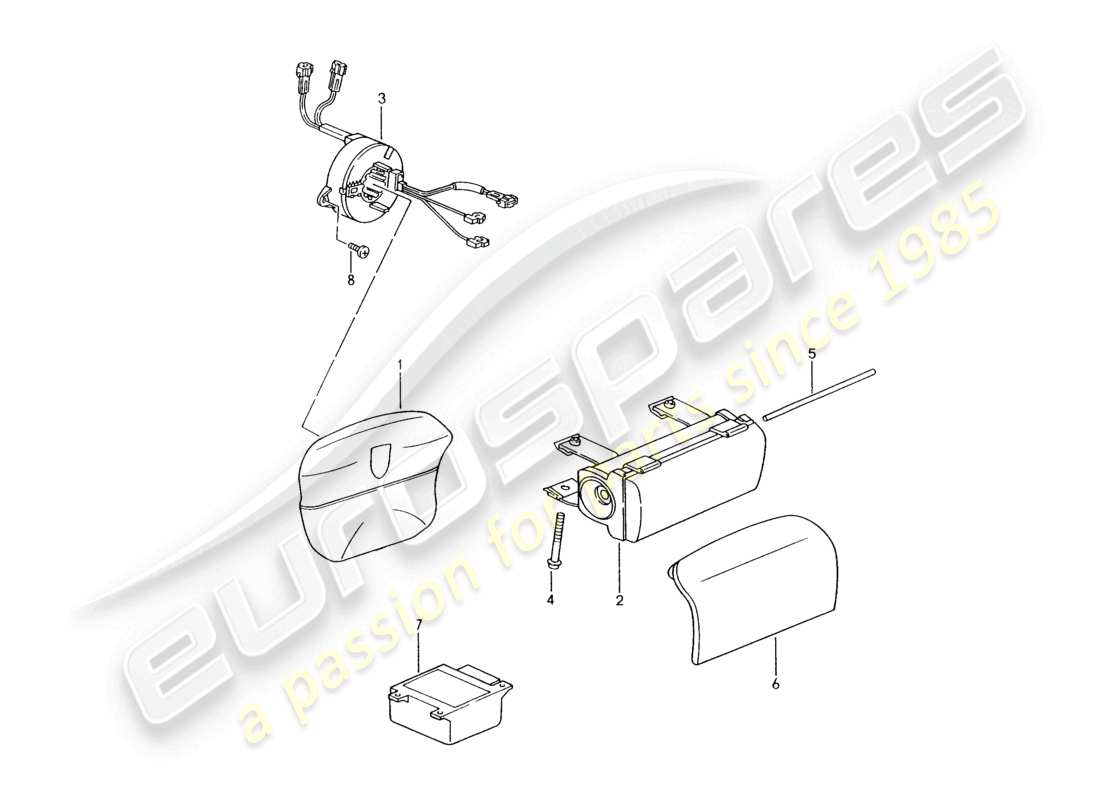 a part diagram from the porsche boxster parts catalogue