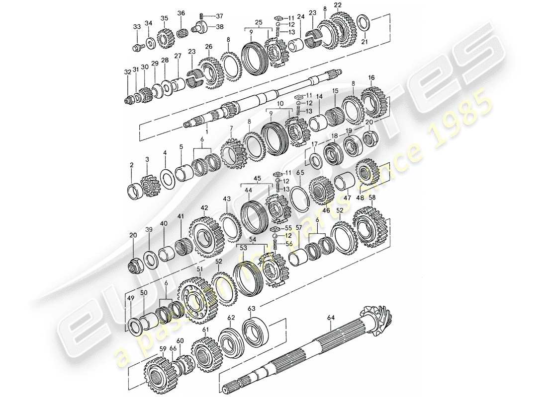 VIEW PARTS DIAGRAMS FROM THE PORSCHE 959 PARTS CATALOGUE a part diagram from the porsche 959 parts catalogue
