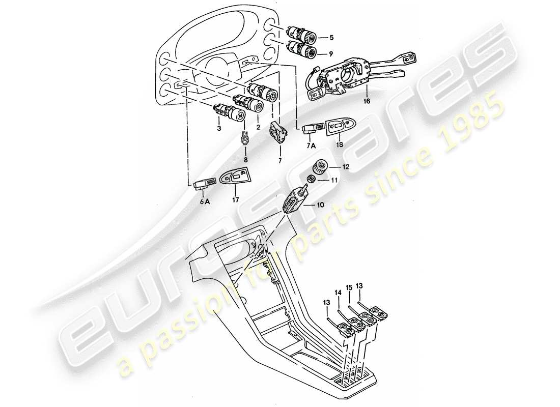 a part diagram from the porsche 928 parts catalogue