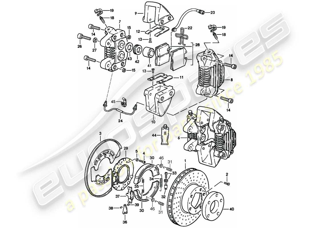 VIEW PARTS DIAGRAMS FROM THE PORSCHE 911 PARTS CATALOGUE a part diagram from the porsche 911 parts catalogue