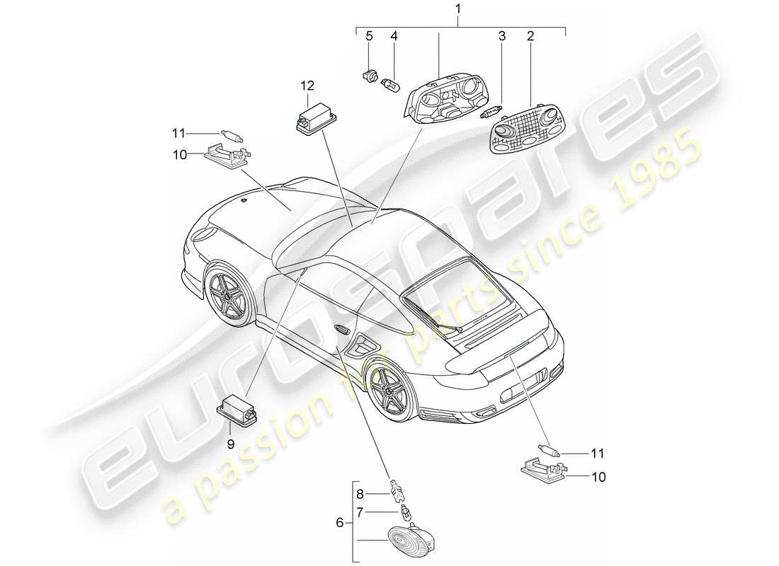 a part diagram from the porsche 997 parts catalogue
