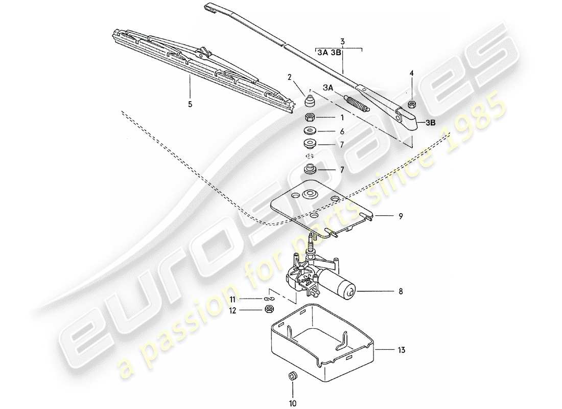 a part diagram from the porsche 1985 (924) parts catalogue