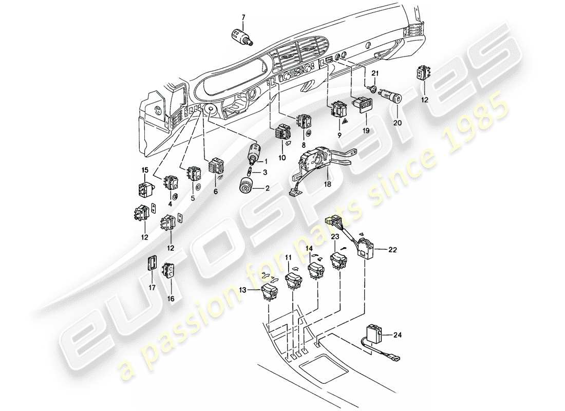 a part diagram from the porsche 944 parts catalogue