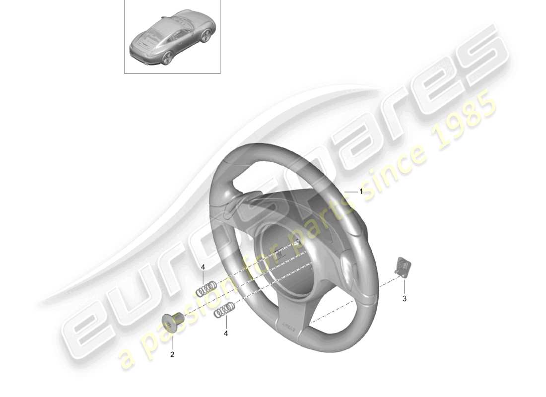 a part diagram from the porsche 991 parts catalogue