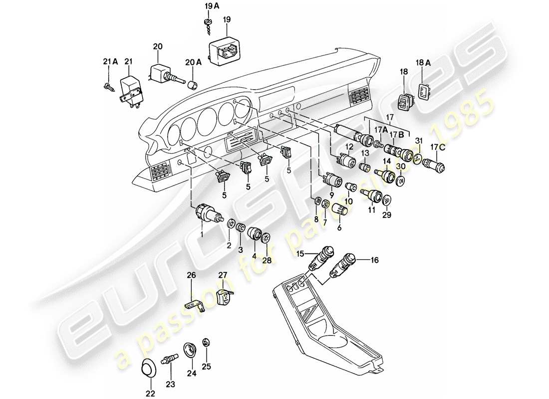a part diagram from the porsche 911 parts catalogue