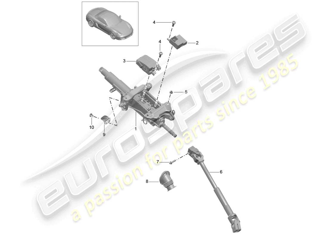 a part diagram from the porsche 2015 (981 boxster) parts catalogue