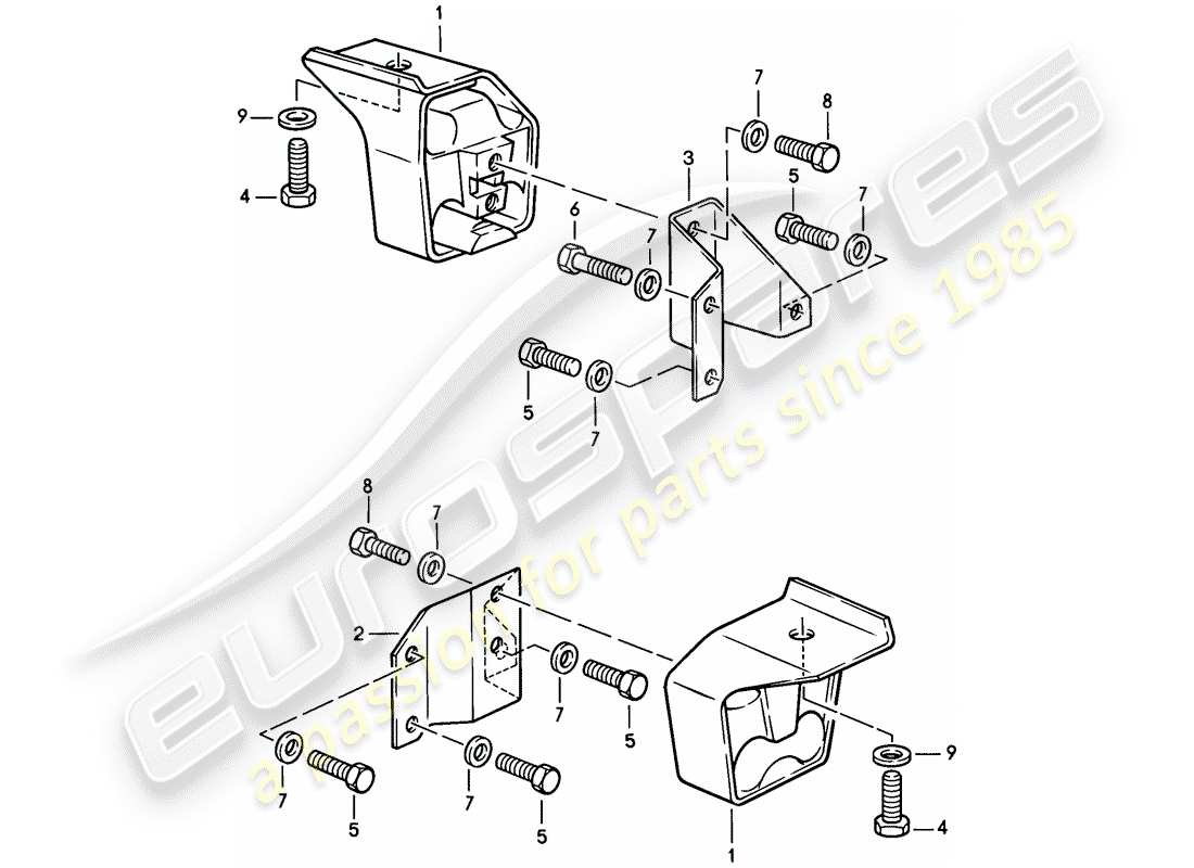VIEW PARTS DIAGRAMS FROM THE PORSCHE 924 PARTS CATALOGUE a part diagram from the porsche 924 parts catalogue