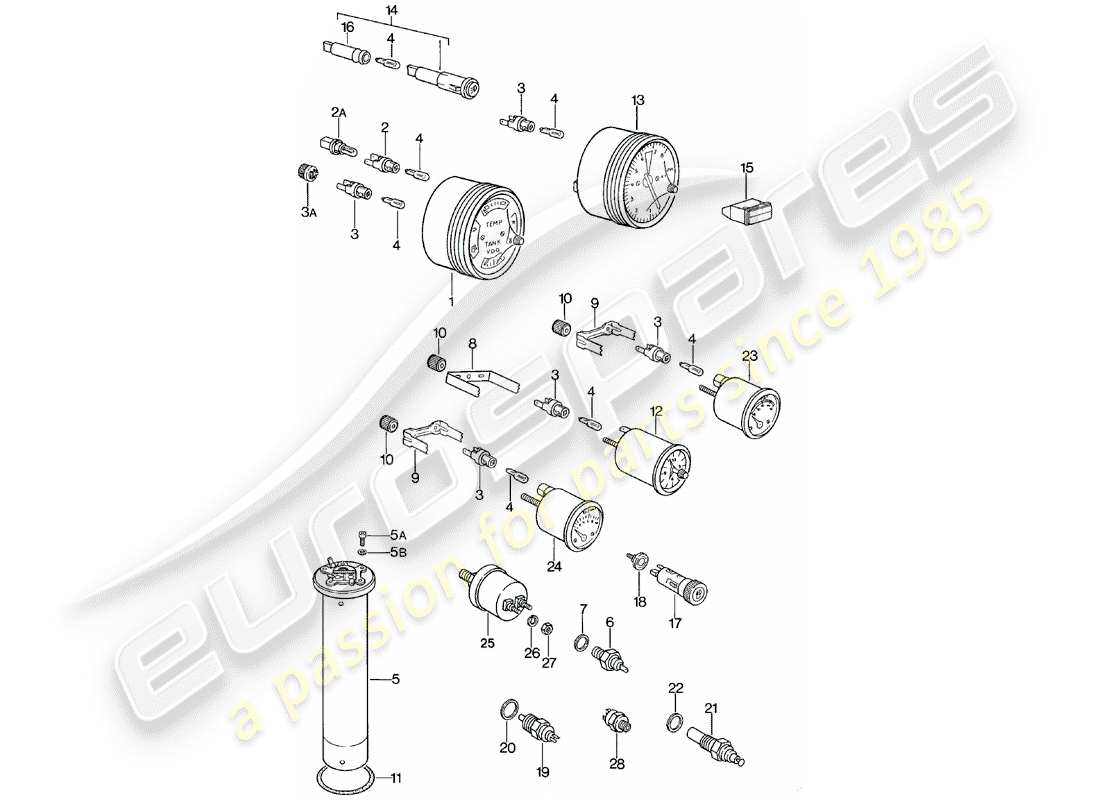 a part diagram from the porsche 1983 (924) parts catalogue