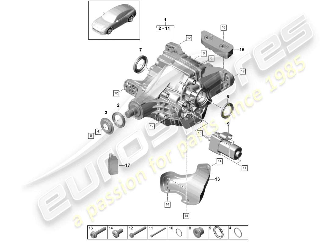 a part diagram from the porsche 2020 (panamera 971-1) parts catalogue