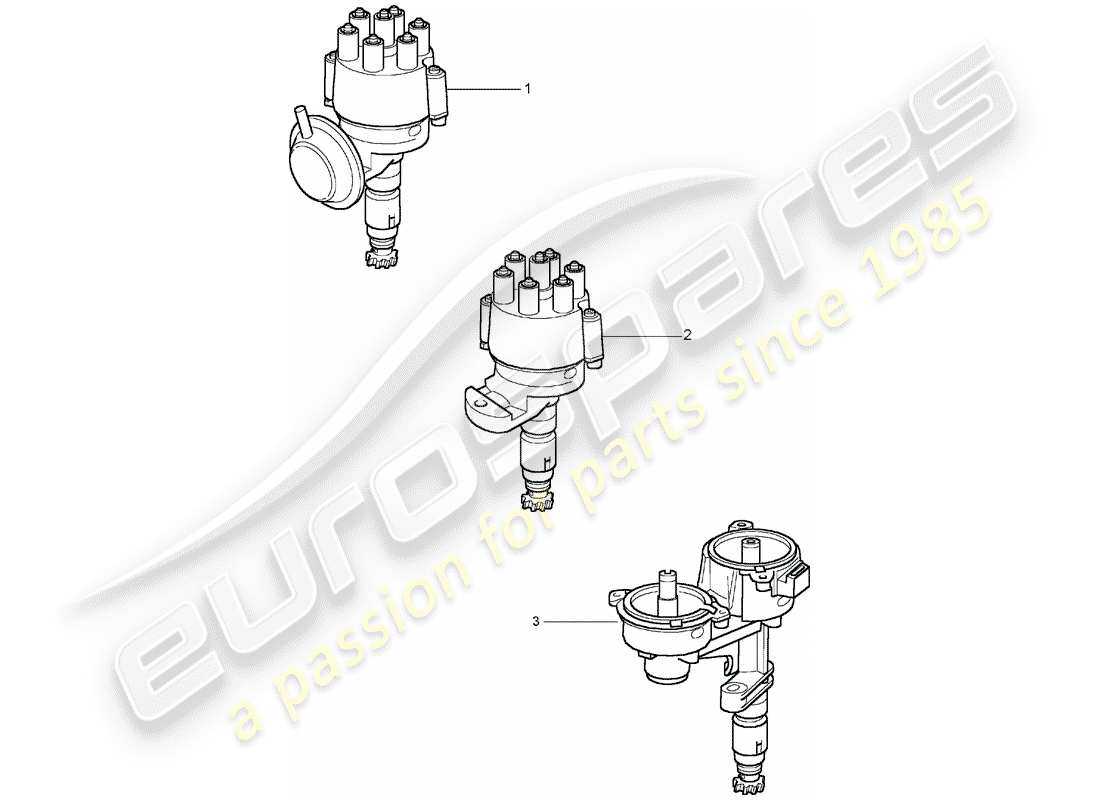 a part diagram from the porsche 1987 (refurbished and exchange catalogue) parts catalogue