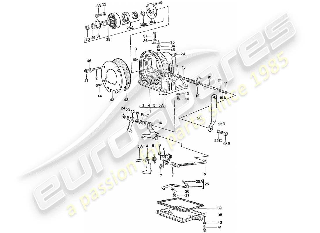 a part diagram from the porsche 1986 (924s) parts catalogue