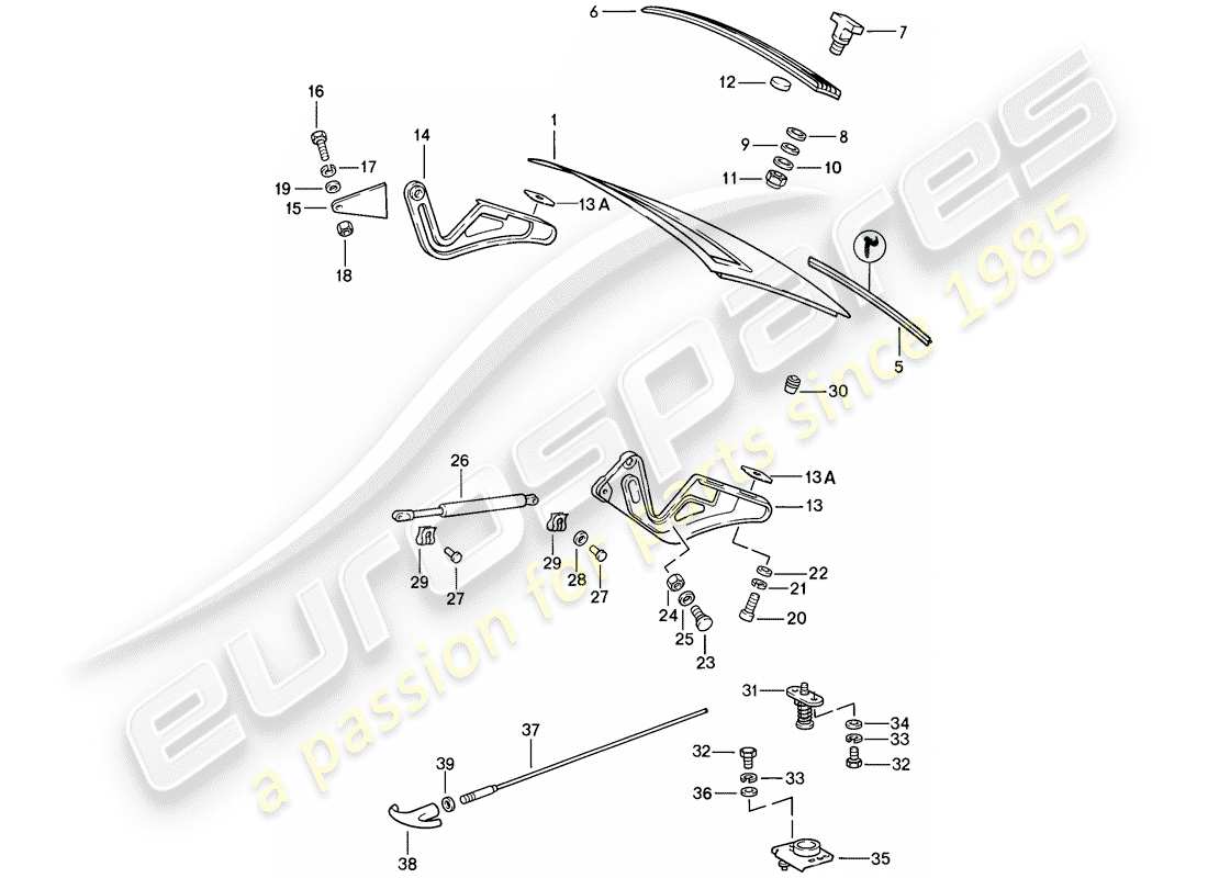 a part diagram from the porsche 1987 (911) parts catalogue