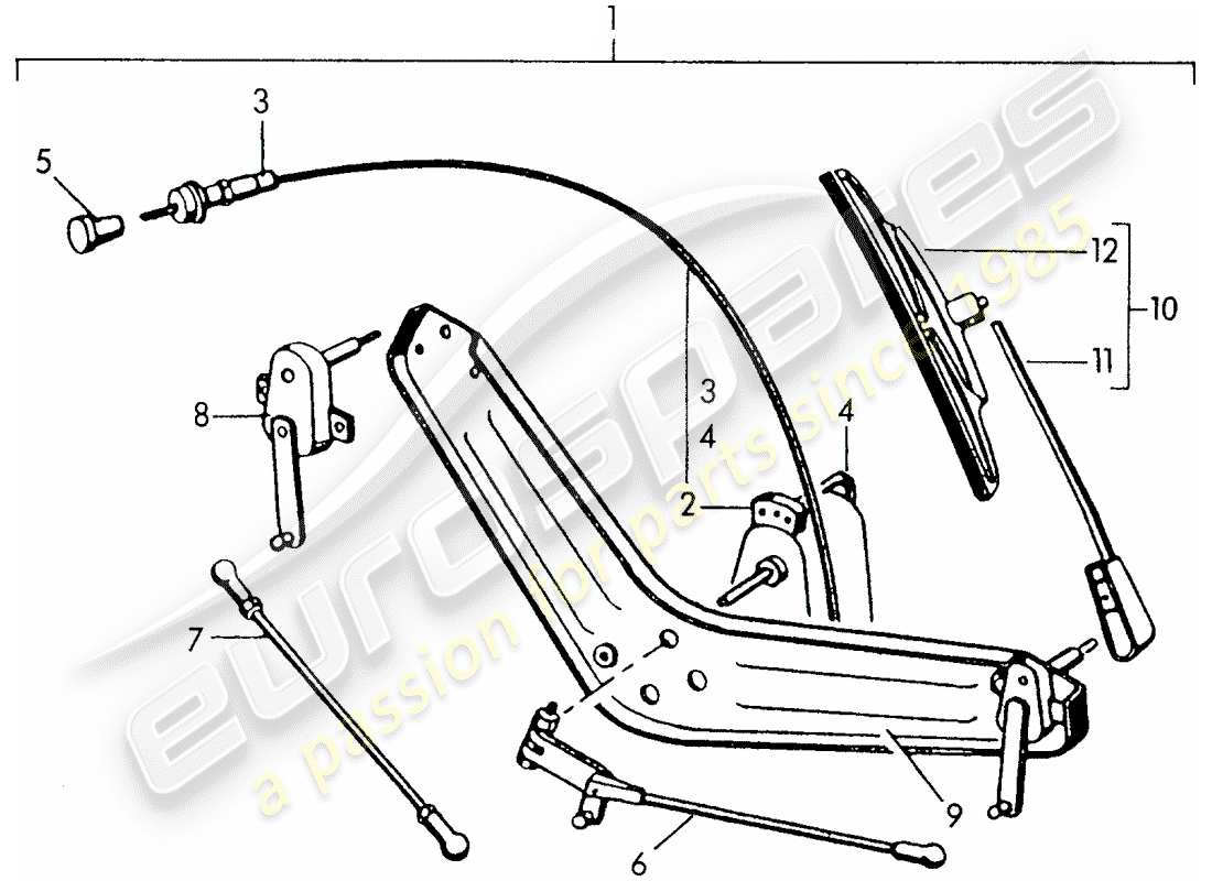 a part diagram from the porsche 1958 (356/356a) parts catalogue