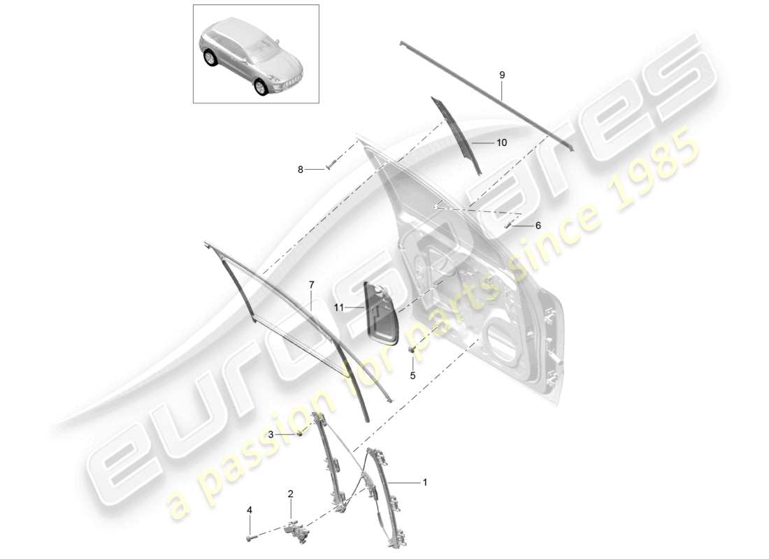 a part diagram from the porsche macan parts catalogue