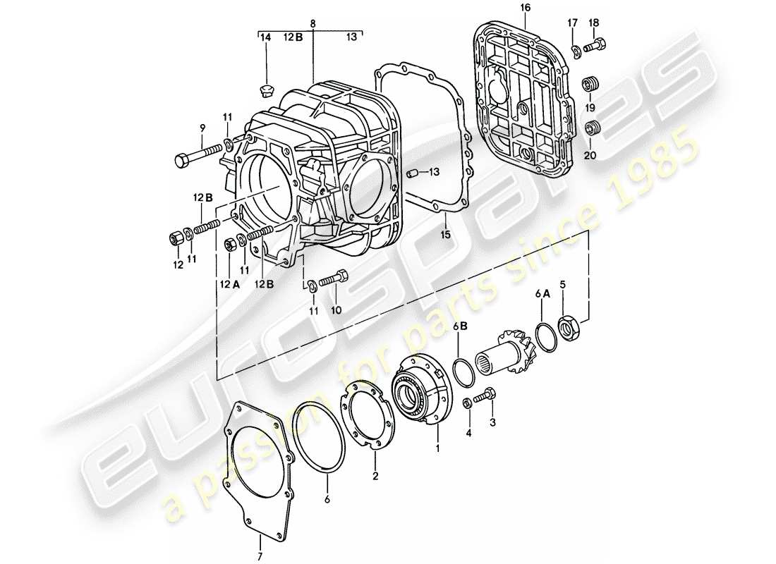 a part diagram from the porsche 1986 (928) parts catalogue