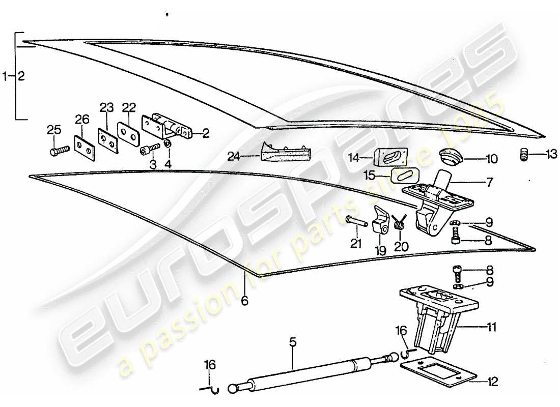 a part diagram from the porsche 1981 (928) parts catalogue