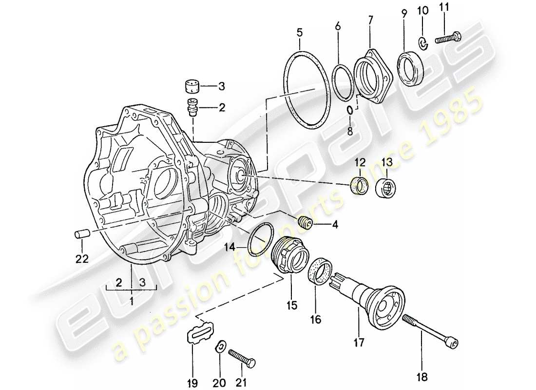 a part diagram from the porsche 944 parts catalogue