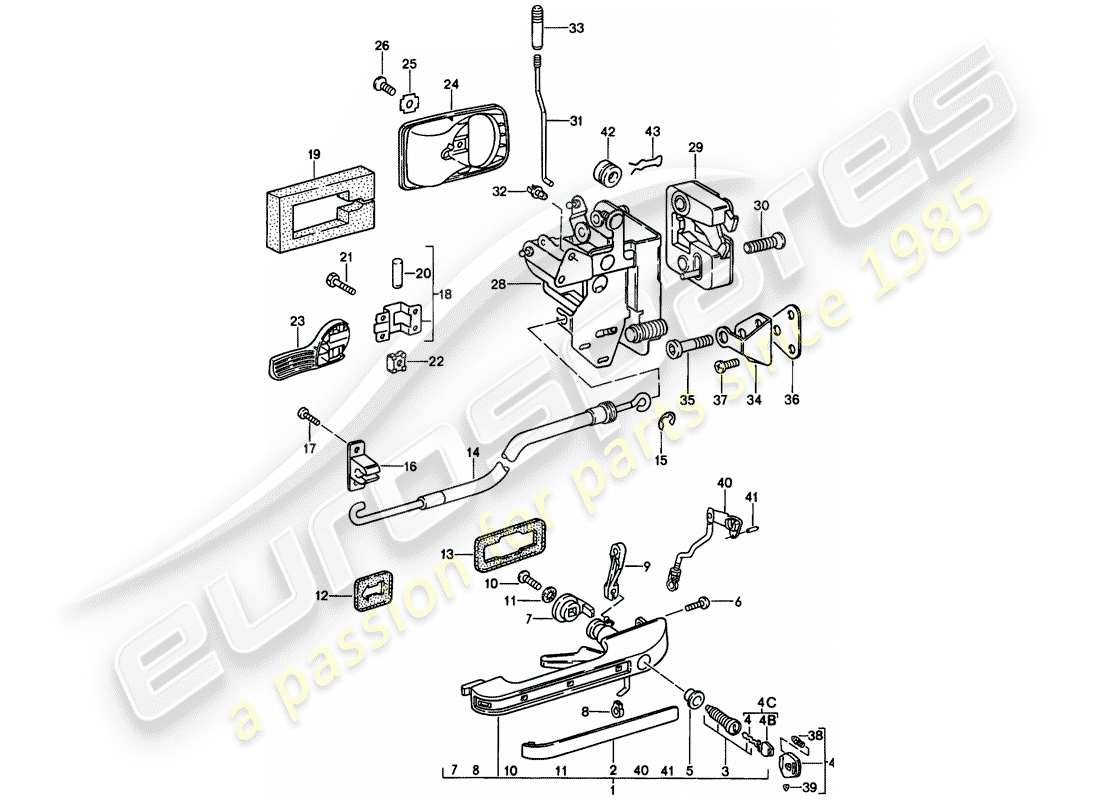 a part diagram from the porsche 1987 (944) parts catalogue