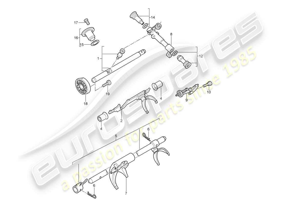 a part diagram from the porsche 2007 (987 cayman) parts catalogue