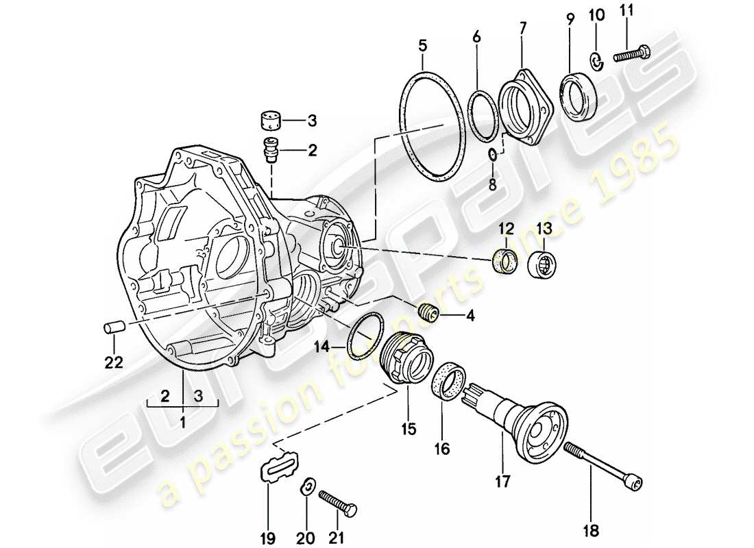 a part diagram from the porsche 944 parts catalogue