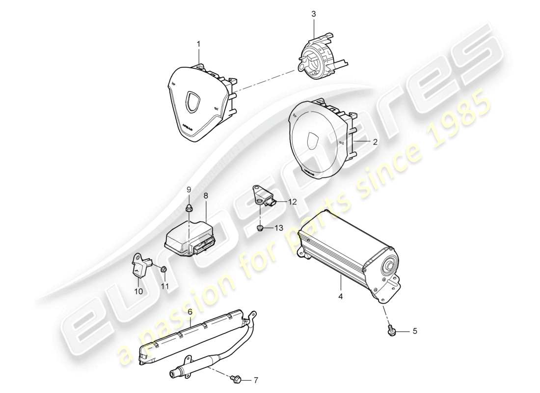 a part diagram from the porsche 2006 (987 cayman) parts catalogue