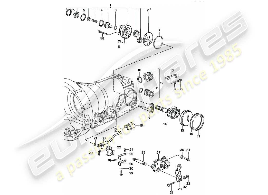 a part diagram from the porsche 928 parts catalogue