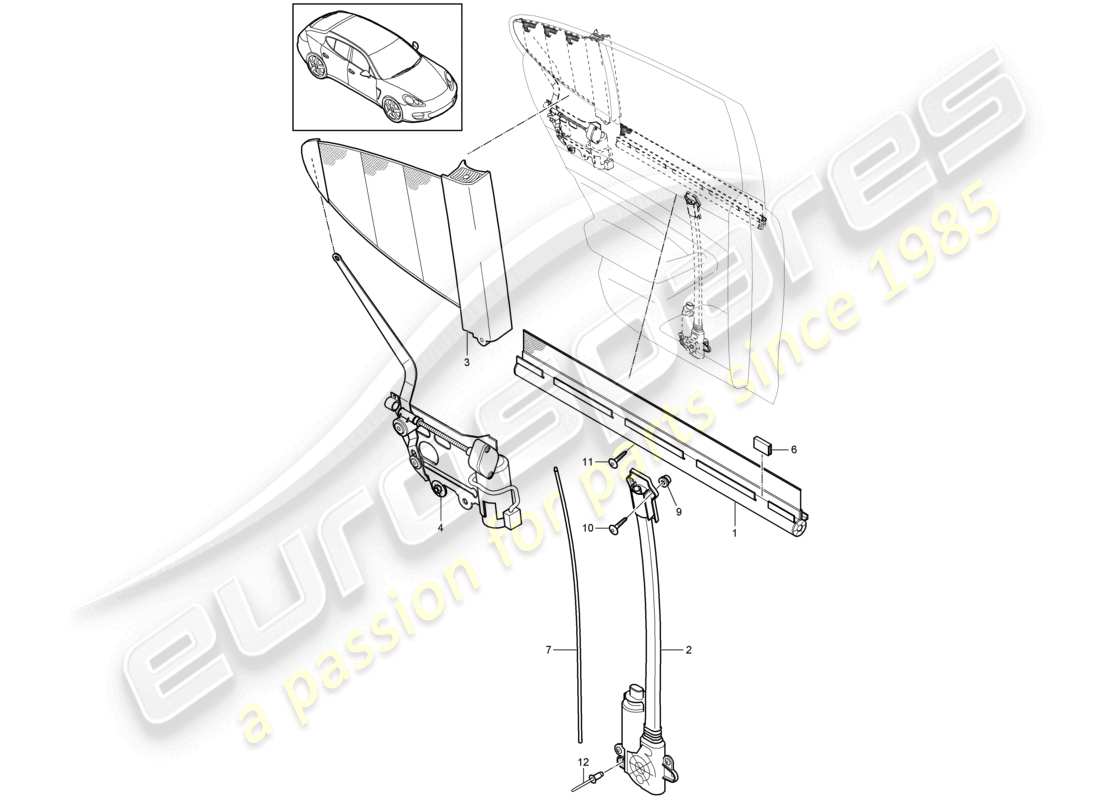 a part diagram from the porsche 2014 (panamera 970) parts catalogue