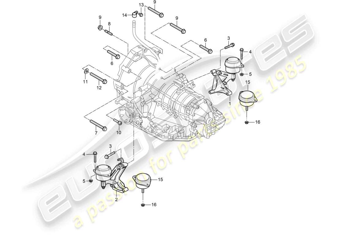 a part diagram from the porsche cayman parts catalogue