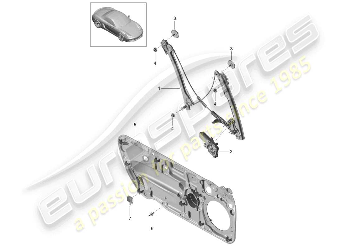 a part diagram from the porsche boxster parts catalogue