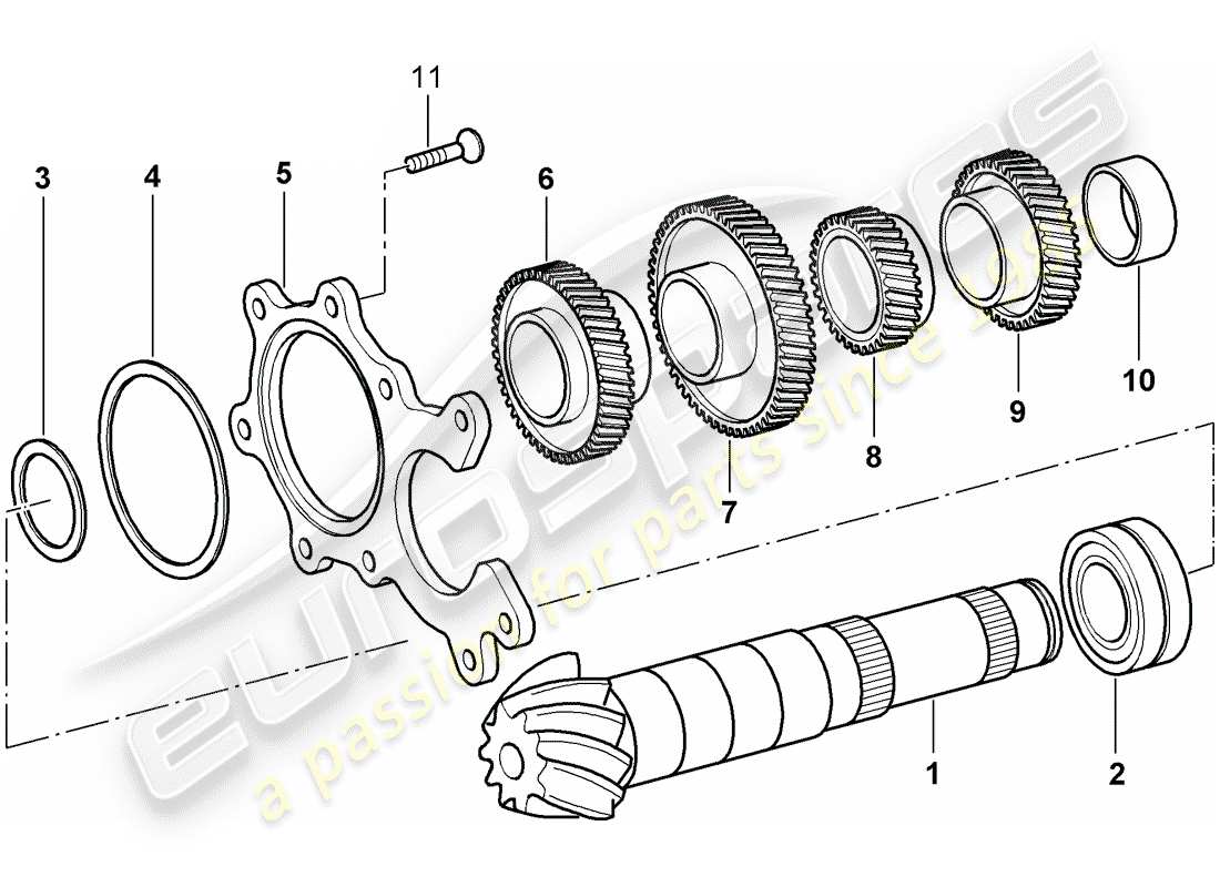 a part diagram from the porsche 996 parts catalogue