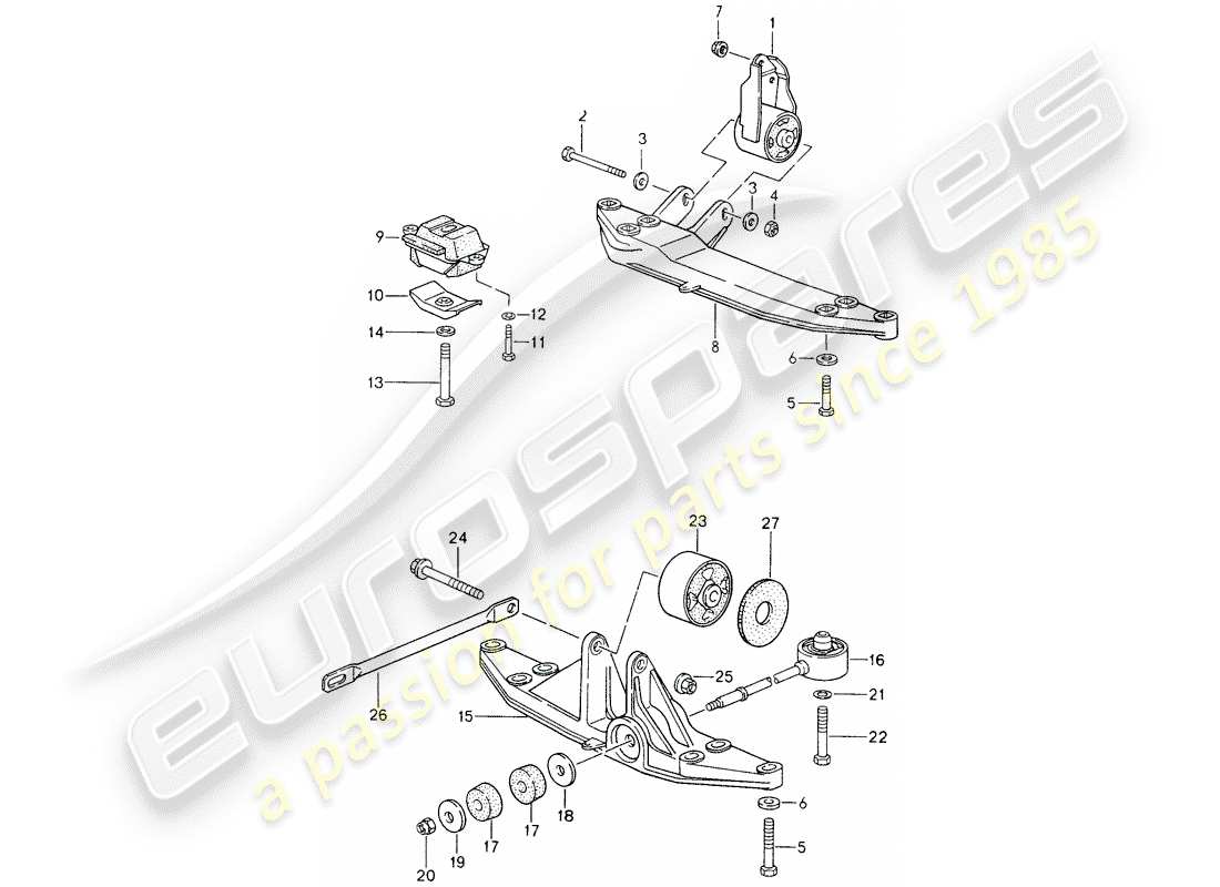 a part diagram from the porsche 1998 (993) parts catalogue