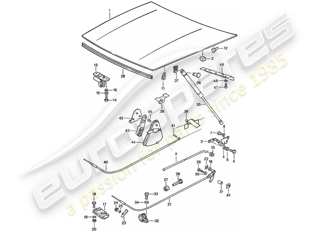 a part diagram from the porsche 1982 (944) parts catalogue