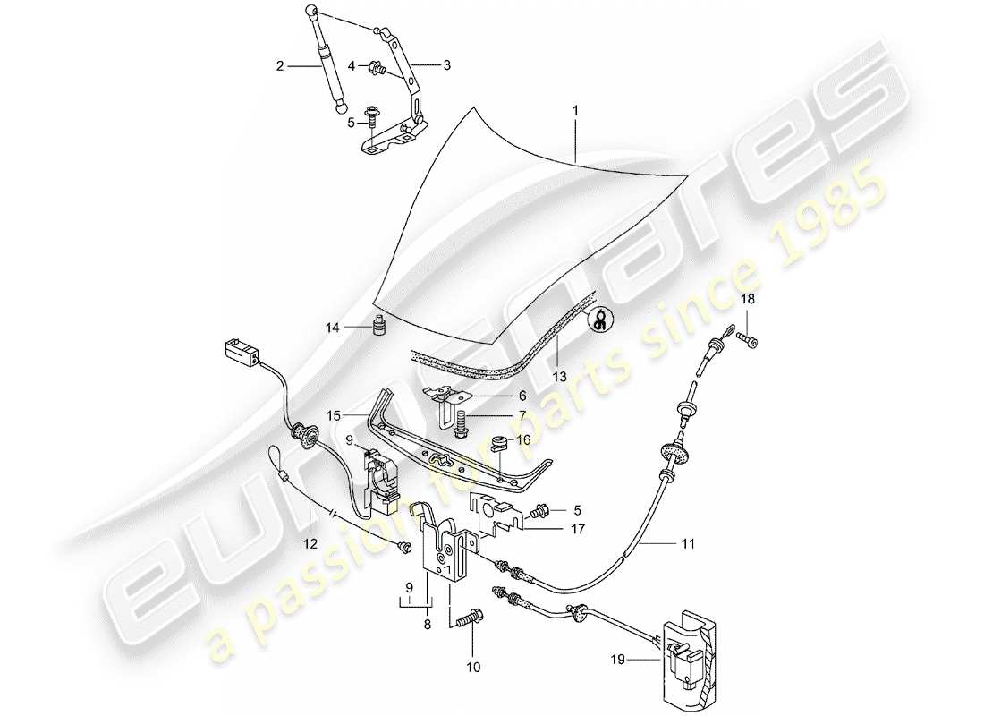 a part diagram from the porsche 996 parts catalogue