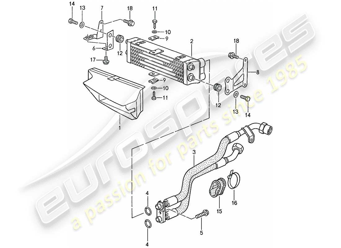 a part diagram from the porsche 1991 (944) parts catalogue