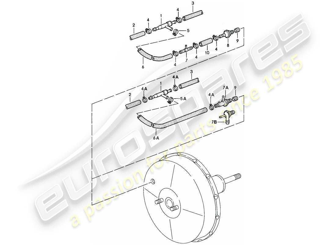a part diagram from the porsche 928 parts catalogue