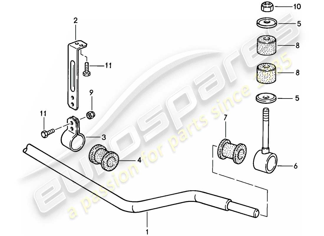 a part diagram from the porsche 944 parts catalogue