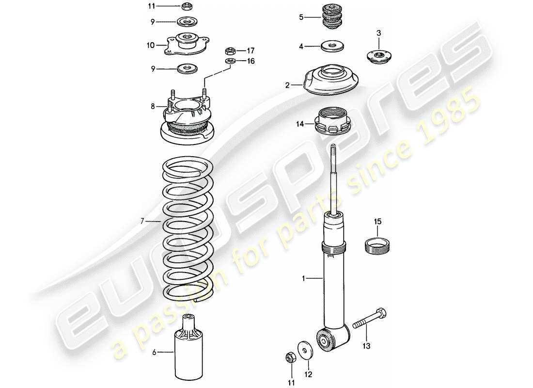 a part diagram from the porsche 928 parts catalogue