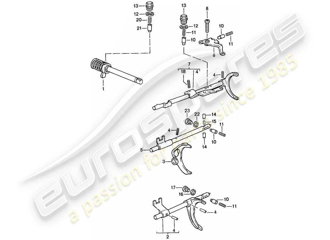 a part diagram from the porsche 944 parts catalogue