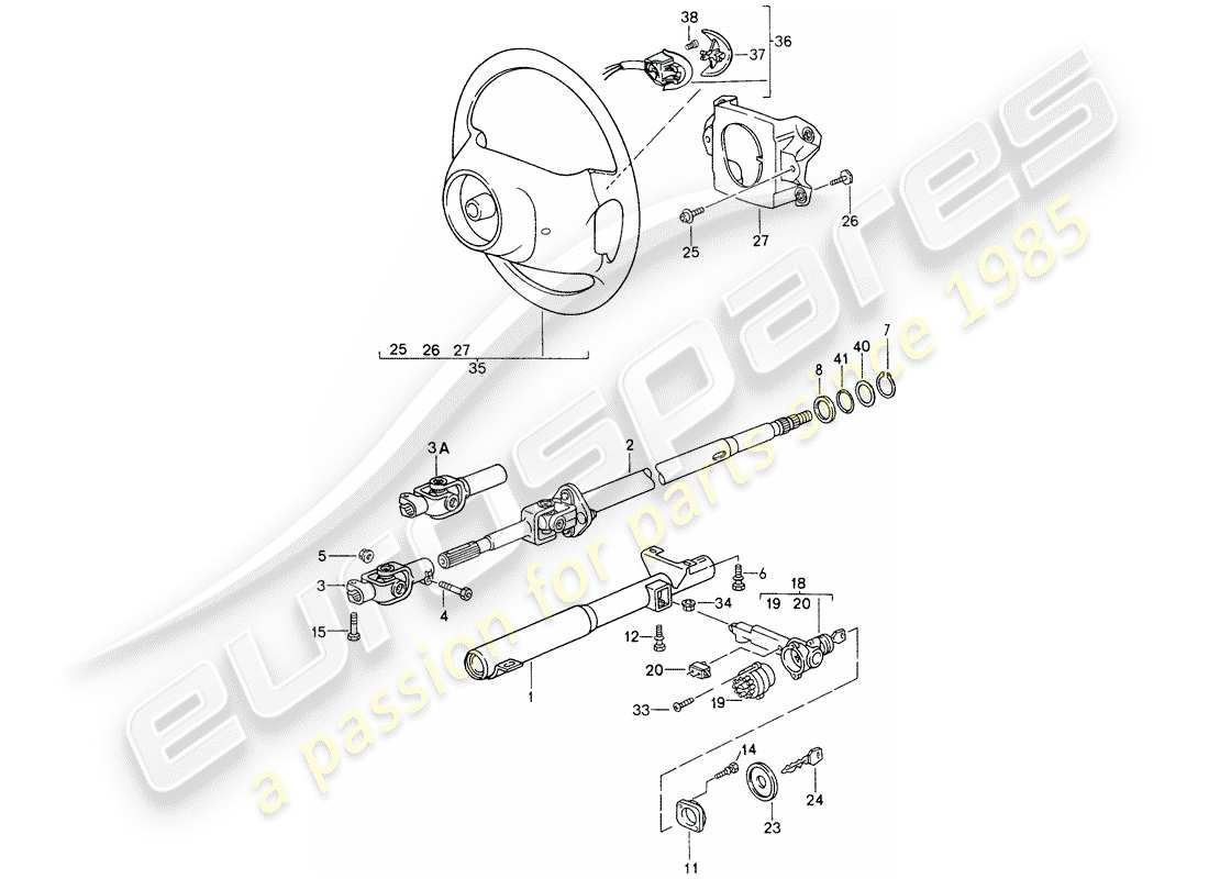 a part diagram from the porsche 1998 (993) parts catalogue