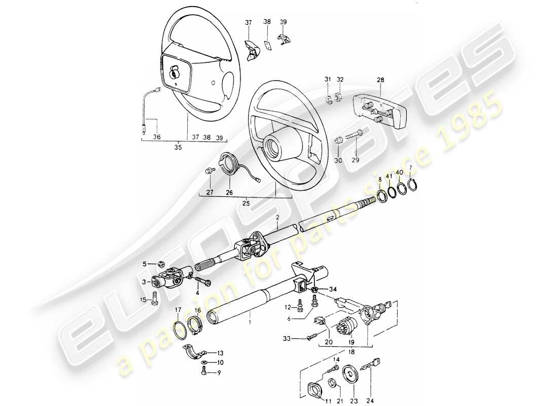 a part diagram from the porsche 1993 (964) parts catalogue