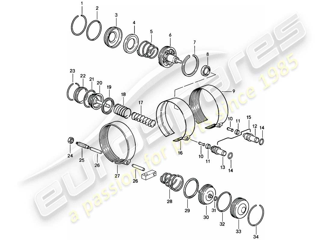 a part diagram from the porsche 928 parts catalogue