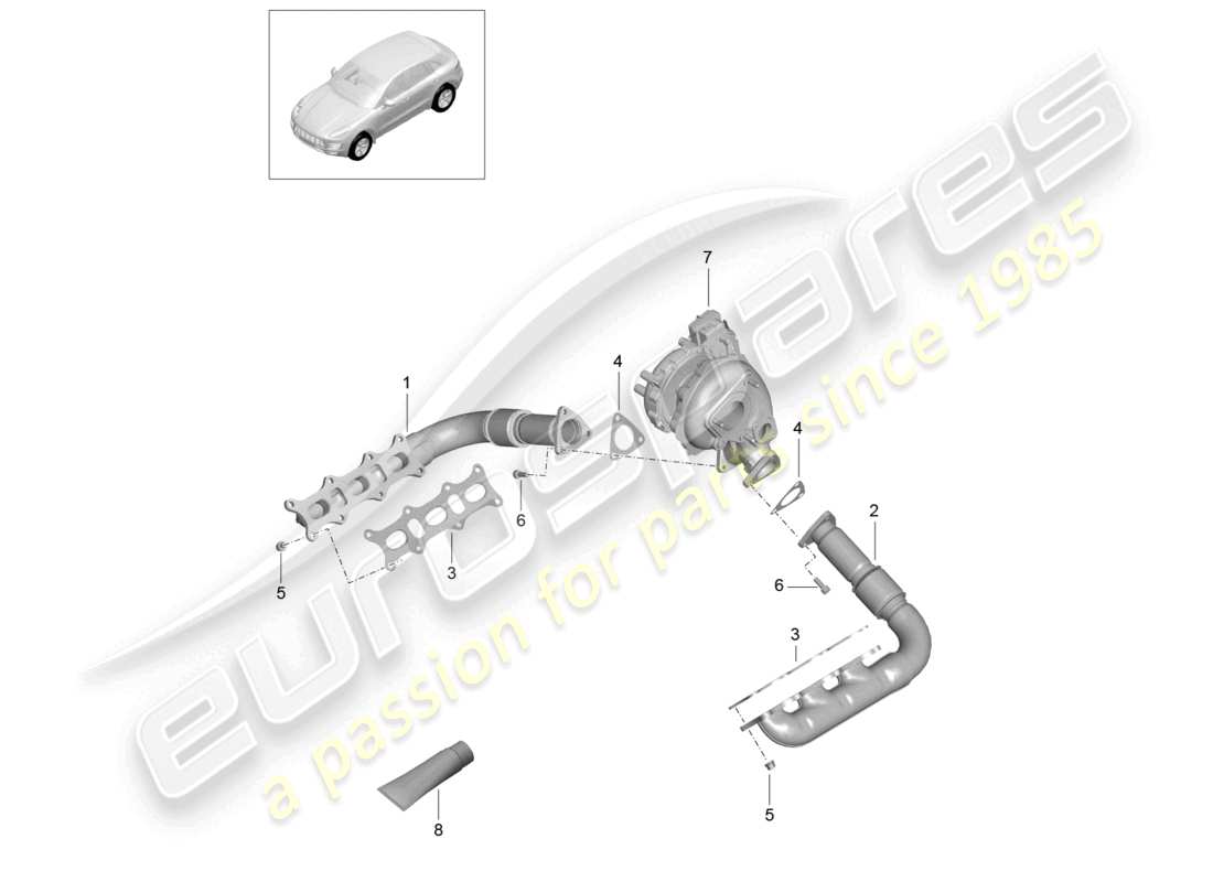 a part diagram from the porsche macan parts catalogue