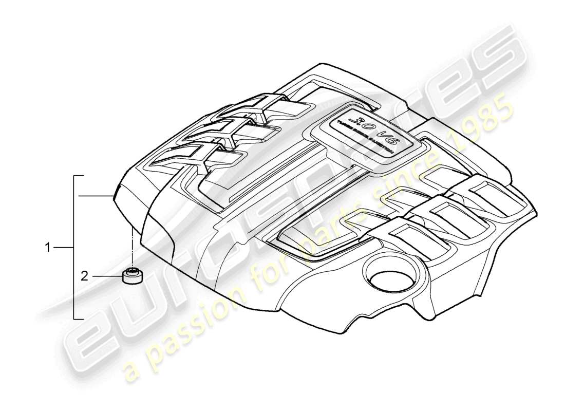 a part diagram from the porsche 2007 (cayenne e1 9pa) parts catalogue