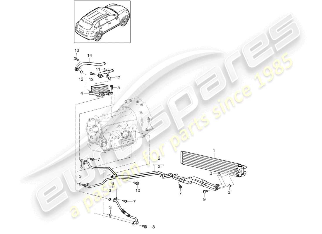 a part diagram from the porsche 2017 (cayenne e2 92a) parts catalogue
