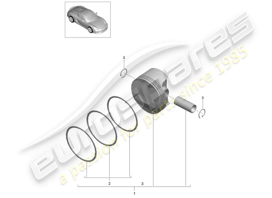 a part diagram from the porsche 2016 (981 boxster spyder) parts catalogue