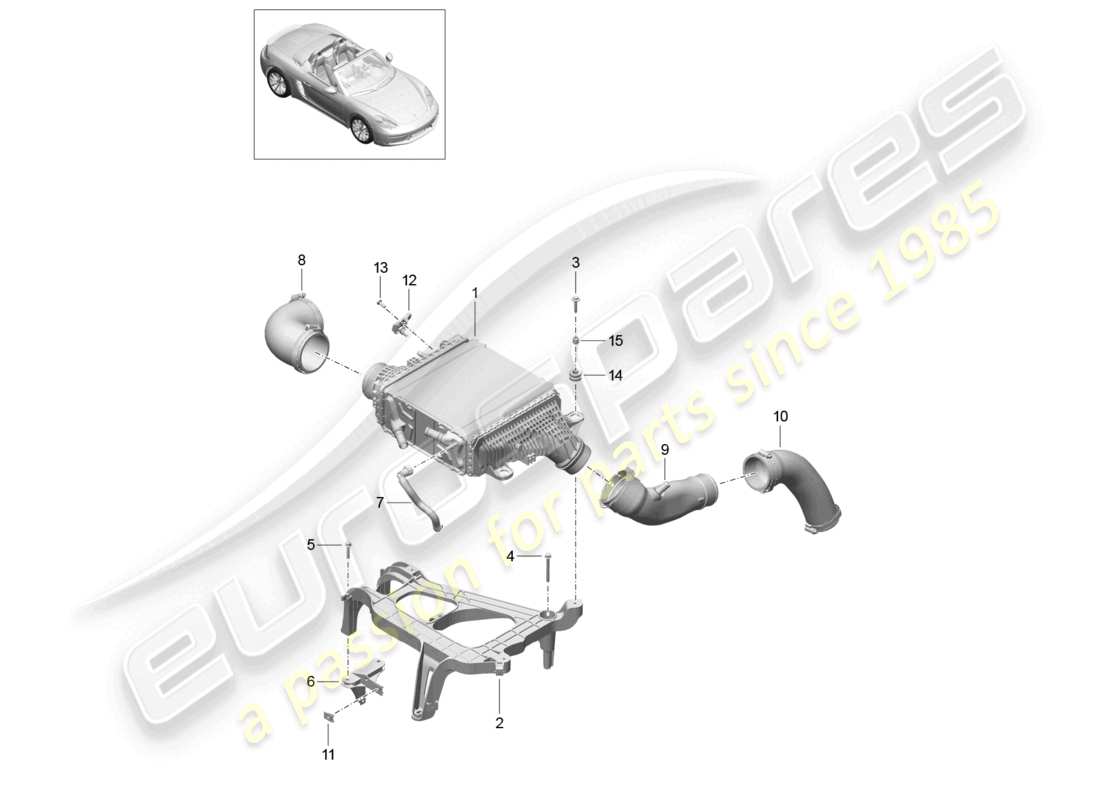 a part diagram from the porsche 2020 (718 boxster) parts catalogue