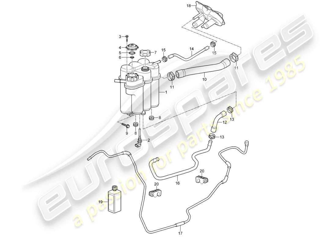 a part diagram from the porsche cayman parts catalogue