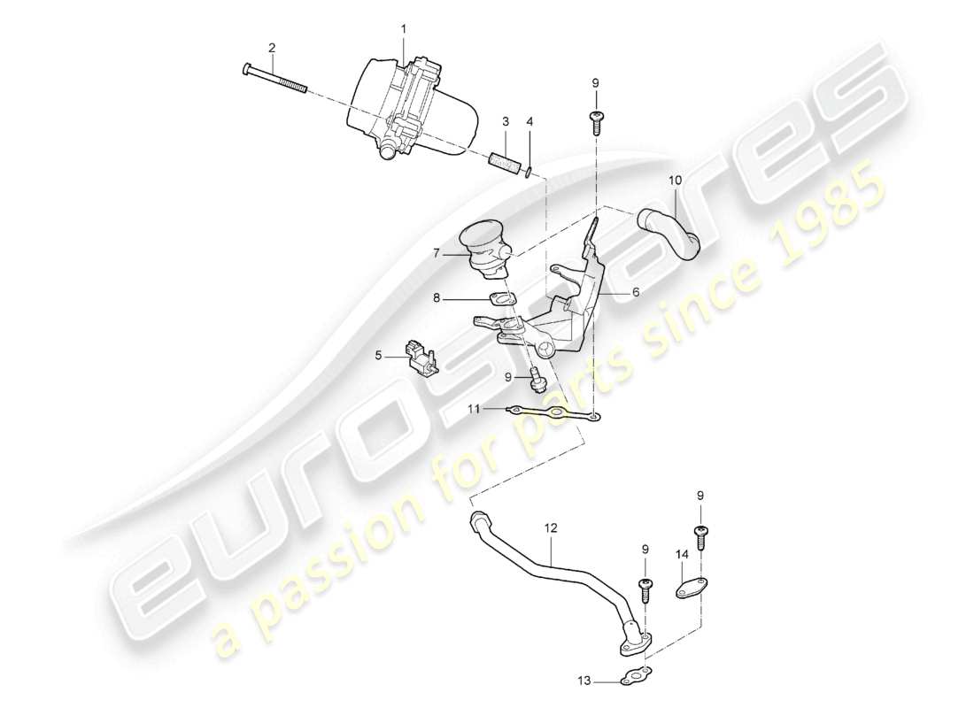 a part diagram from the porsche boxster parts catalogue
