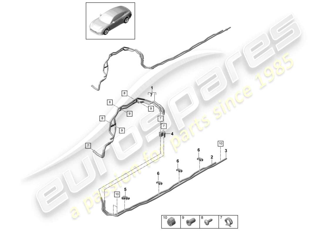VIEW PARTS DIAGRAMS FROM THE PORSCHE PANAMERA PARTS CATALOGUE a part diagram from the porsche panamera parts catalogue